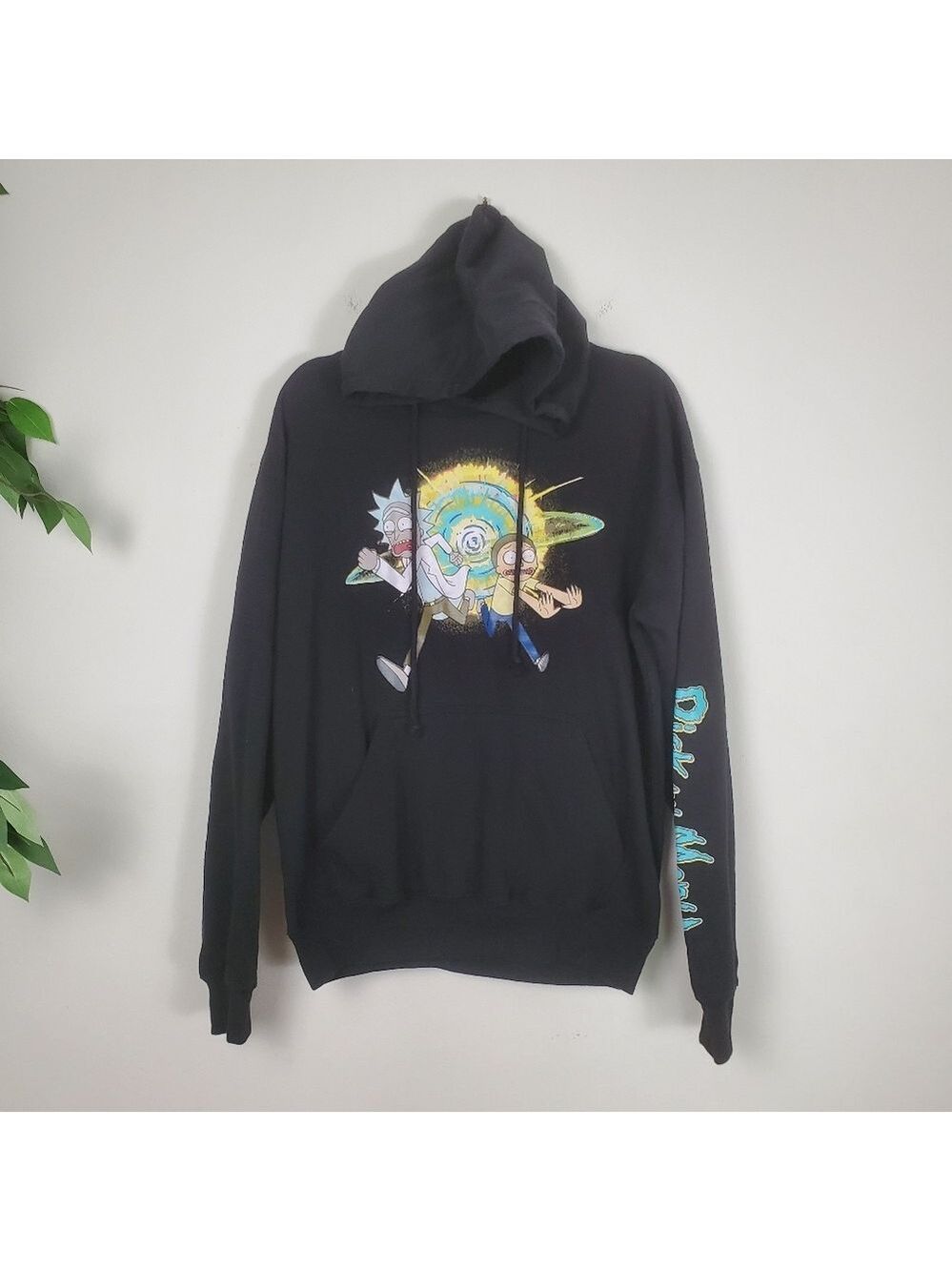 Adult Swim Rick & Morty Anime Men's Medium Black  Hoodie -
